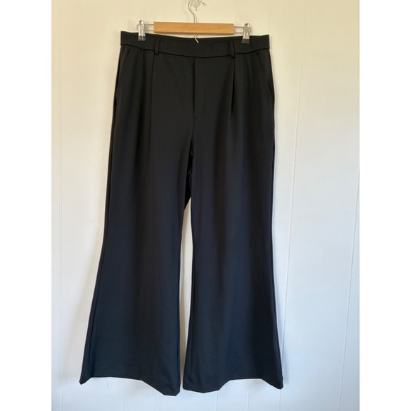 HALARA Pants - Halara Black High Waisted Wide Leg Pleated Trousers Business Casual Pants XL 34W